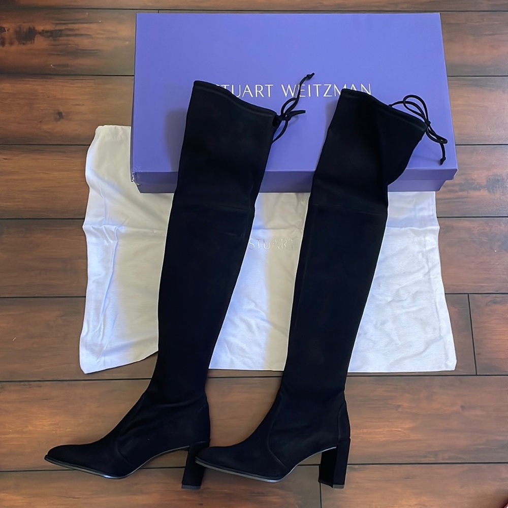 Stuart Weitzman Landmark Over-the-Knee Suede Boots